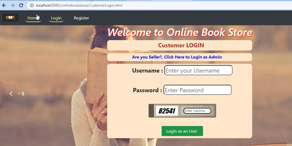 Online Book Shop System Using JSP and MySQL