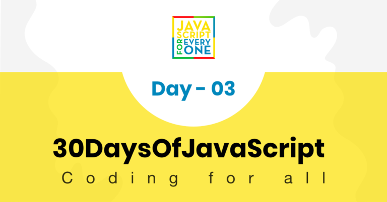 30 Days Of JavaScript | DAY-3
