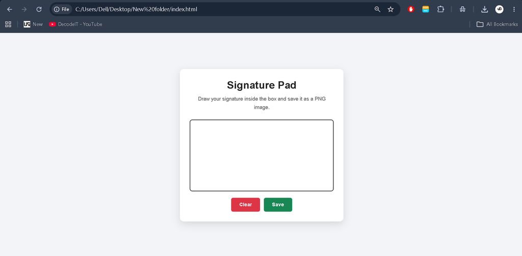 Build a Signature Pad Using HTML CSS and JavaScript