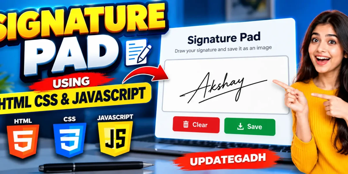 Build a Signature Pad Using HTML CSS and JavaScript