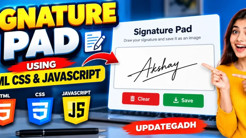 Build a Signature Pad Using HTML CSS and JavaScript