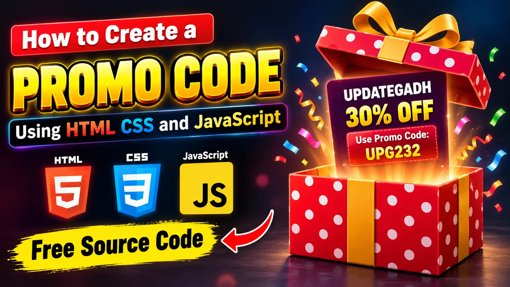 How to Create a Promo Code Using HTML, CSS and JavaScript
