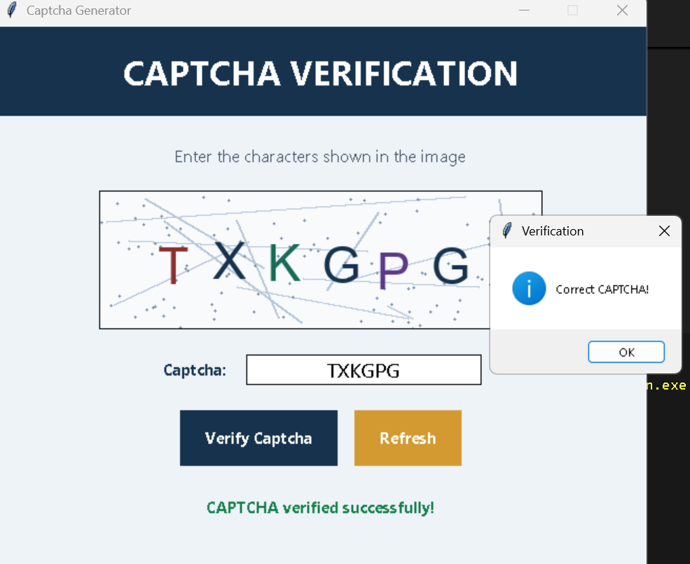 Captcha Generator In Python Using Tkinter