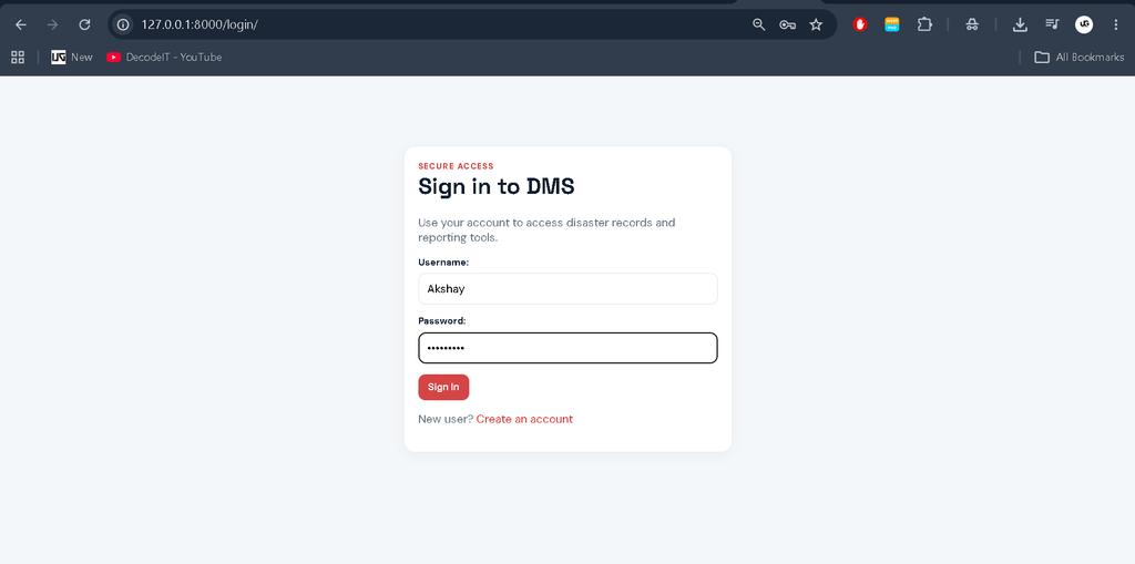 Disaster Management System Using Python and Django