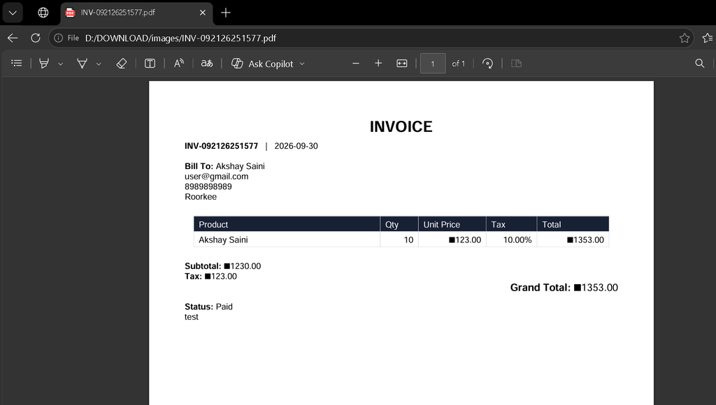 Invoice Generator In Django With Source Code Free