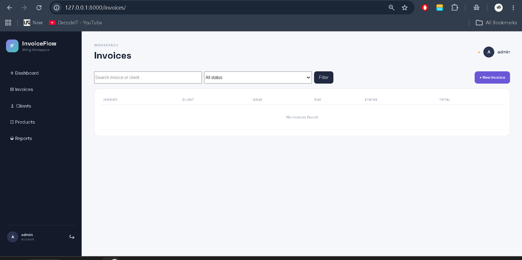 Invoice Generator In Django With Source Code Free