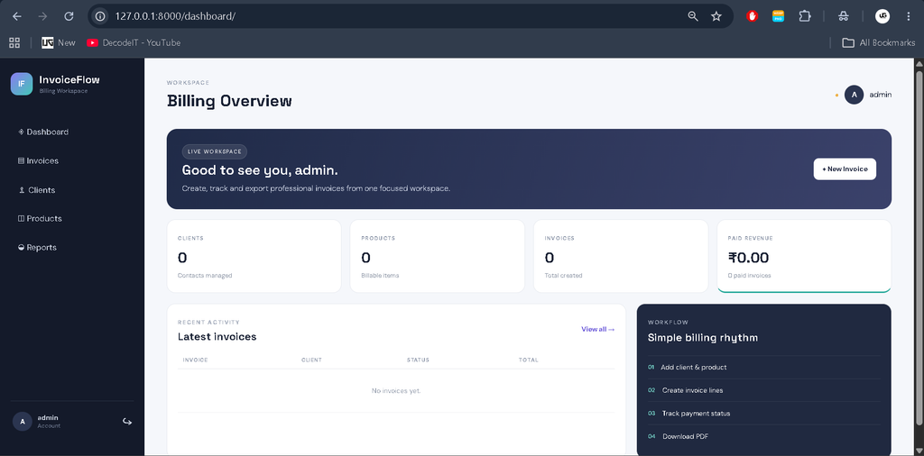 Invoice Generator In Django With Source Code Free