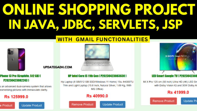 E-Commerce Website Project in Java Servlets (JSP)