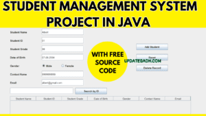 Student Management System Project in java Free Source Code