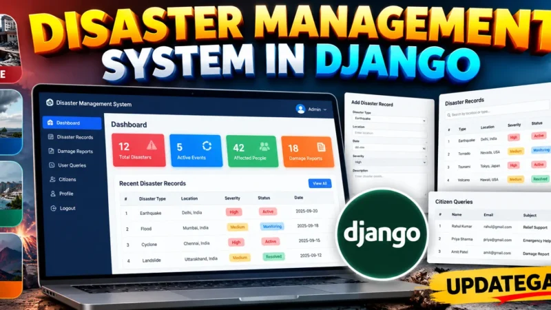 Disaster Management System Using Python and Django