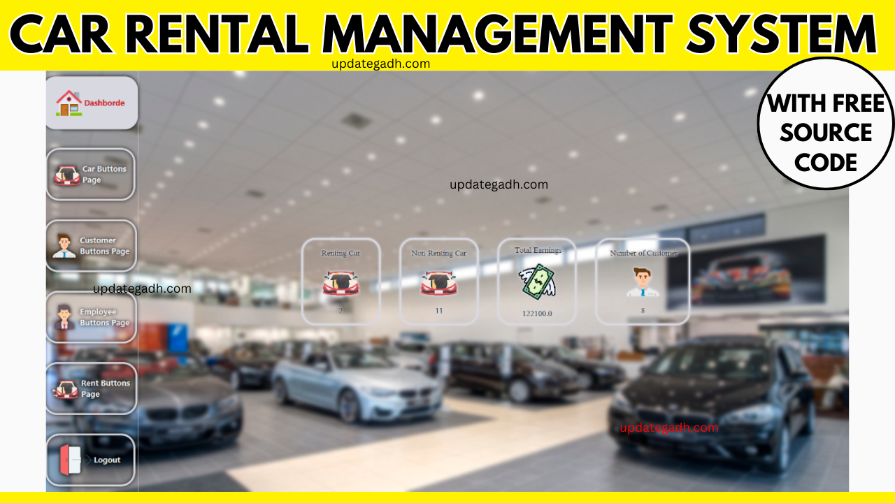Car Rental Management System In Java With Free Source Code
