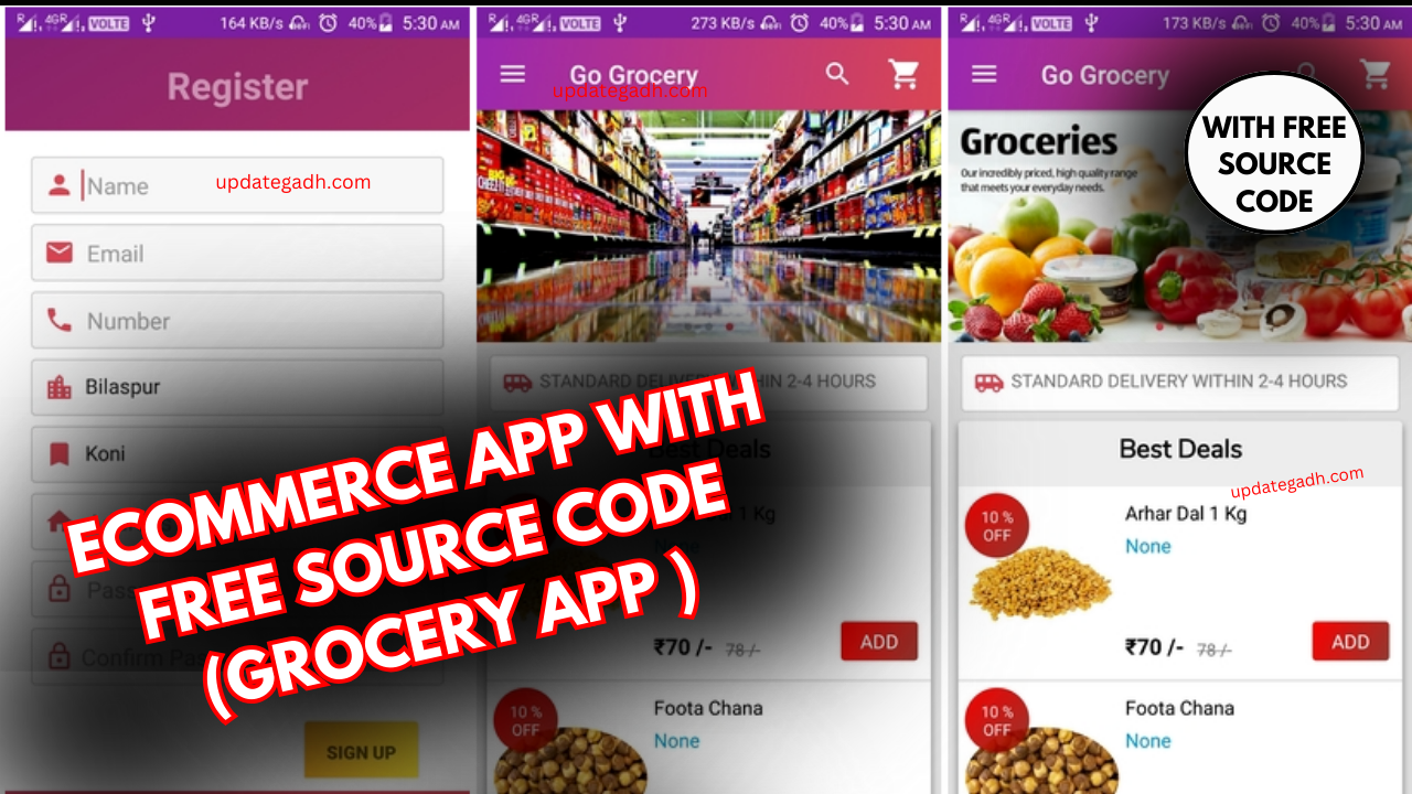 eCommerce app with Free source code (Grocery App )