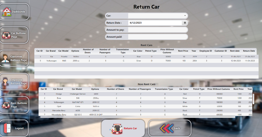 Car Rental Management System In Java With Free Source Code