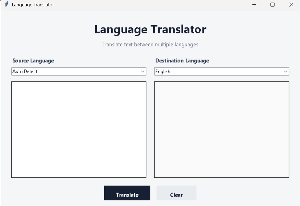 Language Translator Using Python