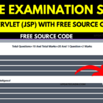 Online examination system project in java servlet (JSP) With Free Source Code