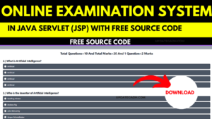 Online examination system project in java servlet (JSP) With Free Source Code