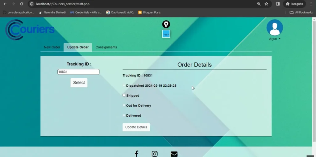 Courier Management System in PHP and MySQL Complete with Source Code