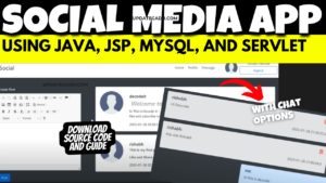 Dynamic Social Media App using JSP