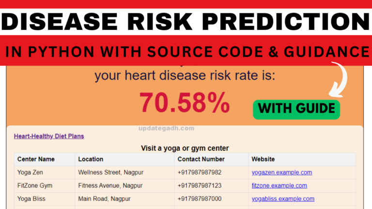 Heart Disease Risk Prediction In Python With Source Code And Guidance