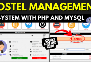 Hostel management system in PHP and MYSQL