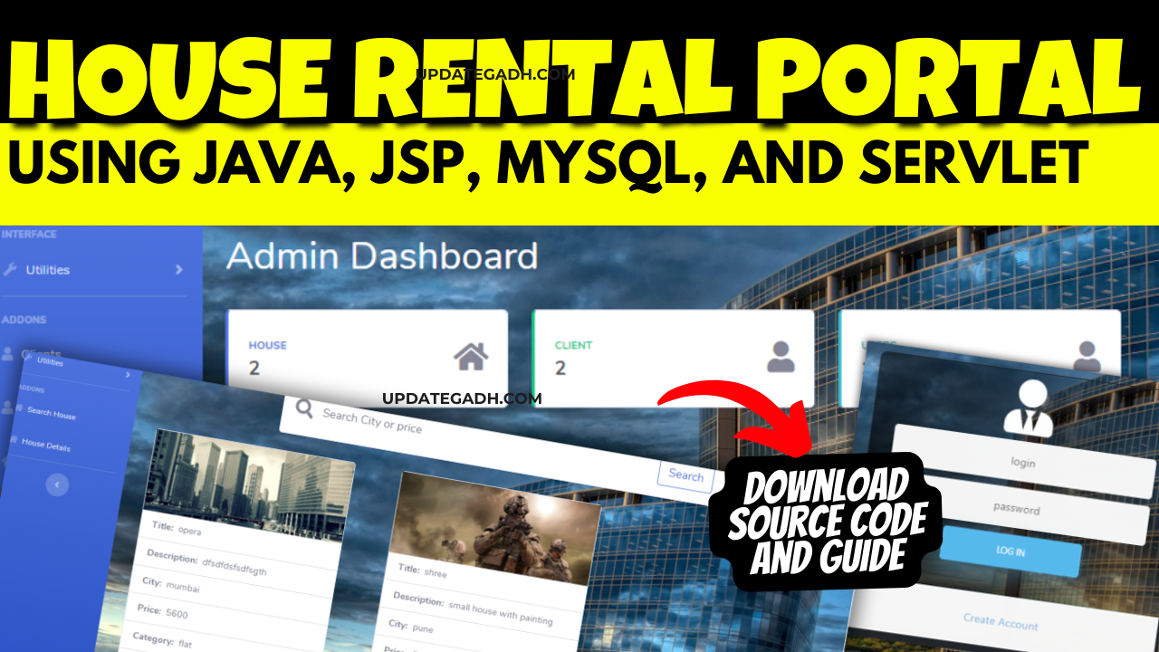 House Rental Portal on Java, JSP, MySQL, and Servlet with Guidance