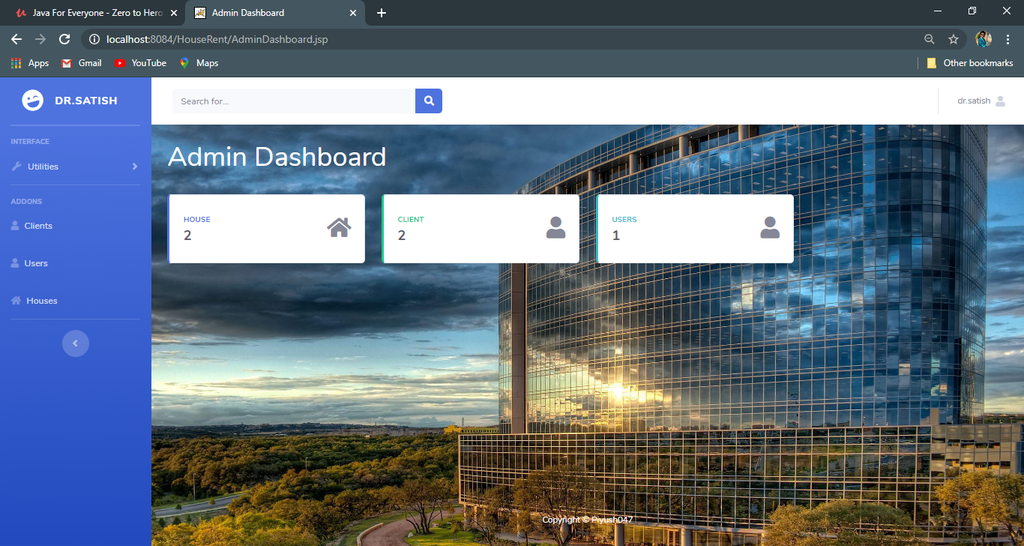 House Rental Portal Using Java JSP, Servlet, J2EE and MySQL
