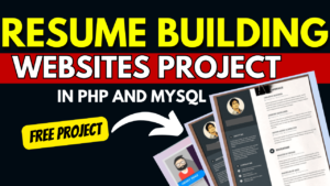 Resume Building Websites Project in PHP and MYSQL