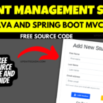 Student Management System CRUD using Java and Spring Boot MVC