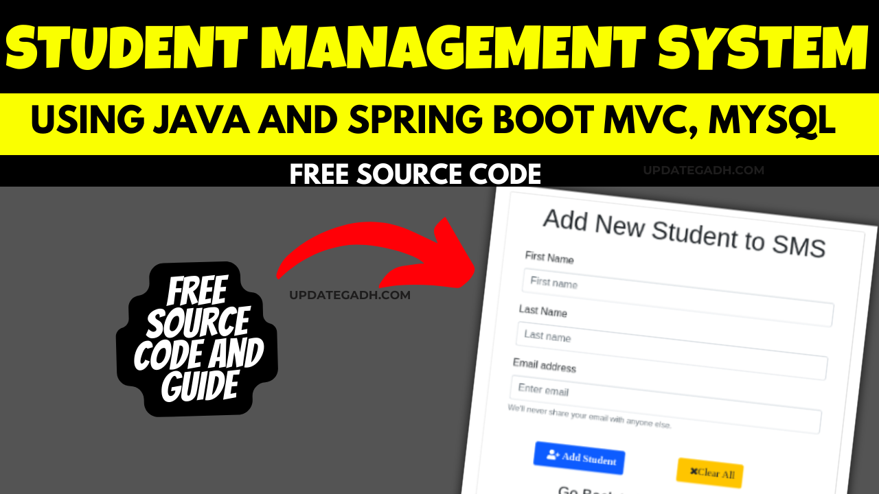 Student Management System CRUD using Java and Spring Boot MVC