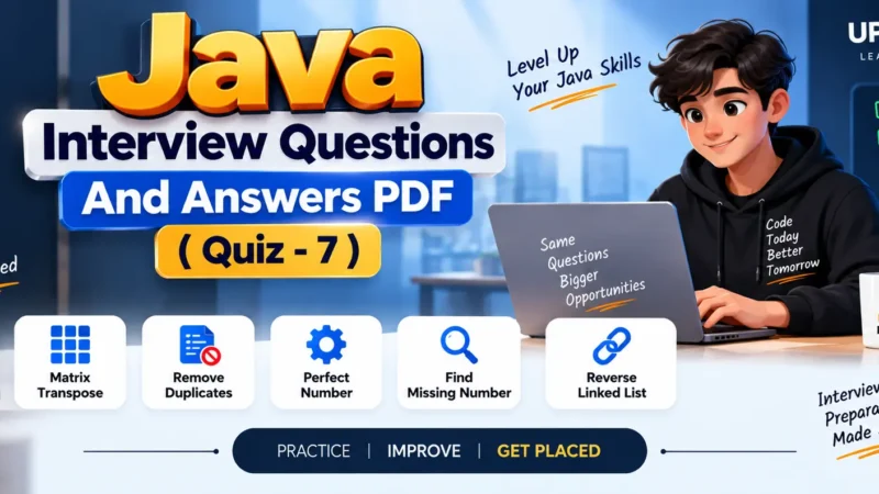Free Java Interview Question And Answers Pdf [Quiz -7]
