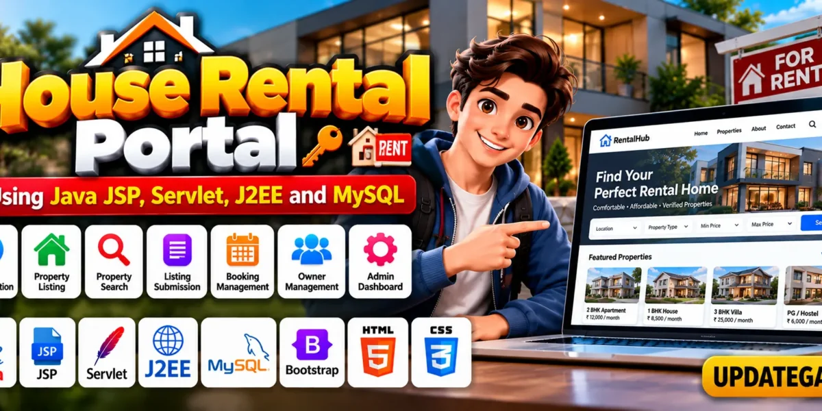 House Rental Portal Using Java JSP, Servlet, J2EE and MySQL