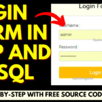 login form in php and mysql