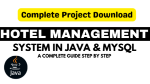 Hotel Management System in Java and MySQL
