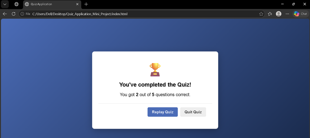Build a Quiz Application with HTML, CSS, and JavaScript
