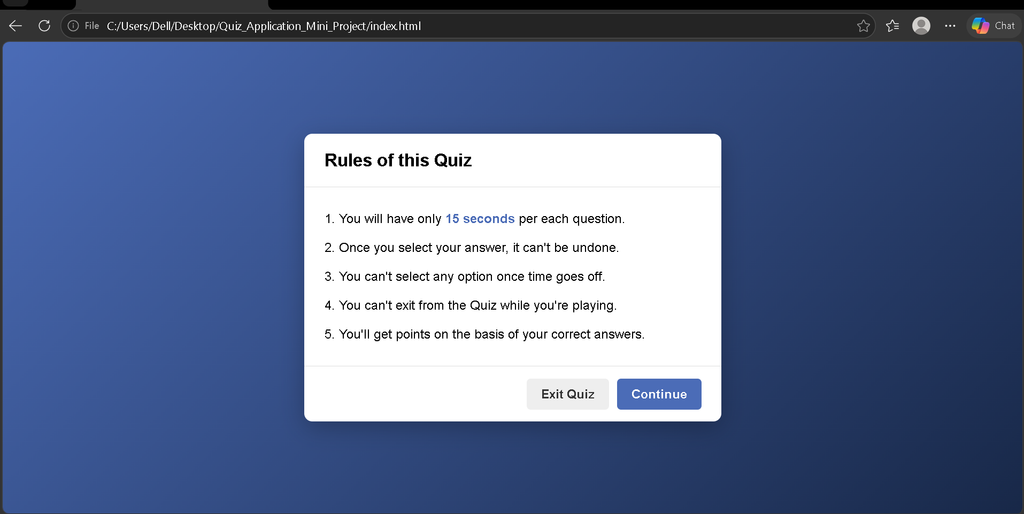 Build a Quiz Application with HTML, CSS, and JavaScript