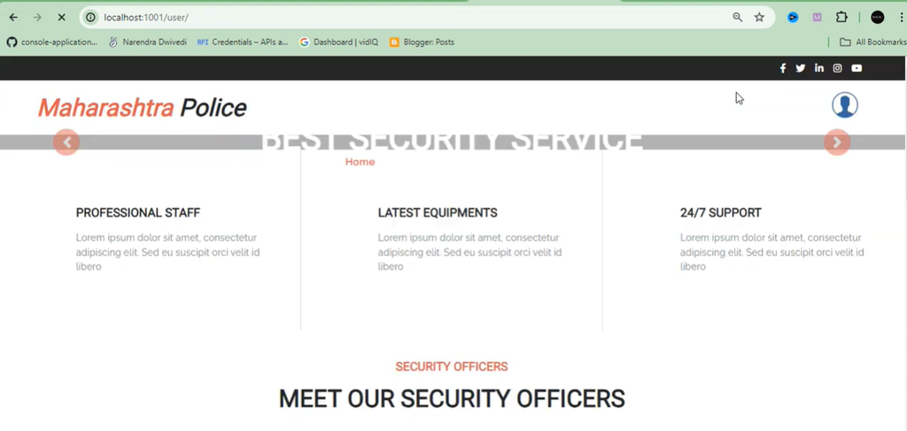 Online Criminal Record Portal using Spring Boot Hibernate, MySQL, J2EE