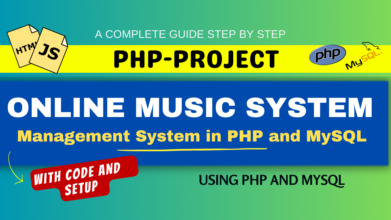 Online Music System Project with Source Code in PHP and MySQL