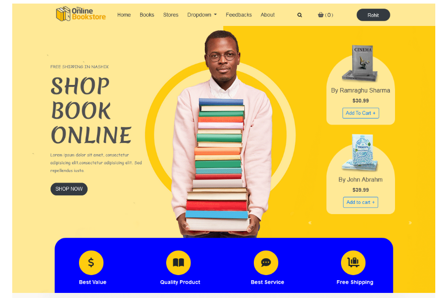 Online Book Buying and Selling Portal using SpringBoot, Hibernate, MySQL