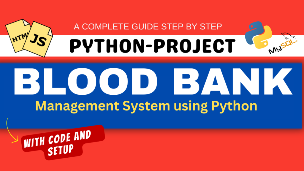 Blood Bank Management System using Python Django