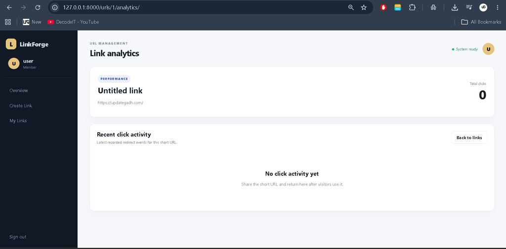 Create a URL Shortener Using Django Framework
