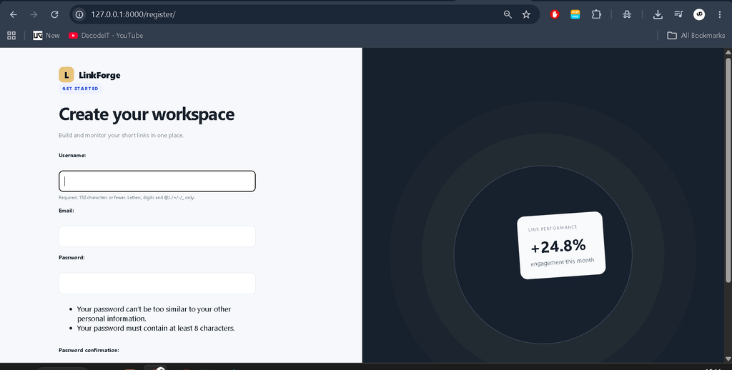 Create a URL Shortener Using Django Framework