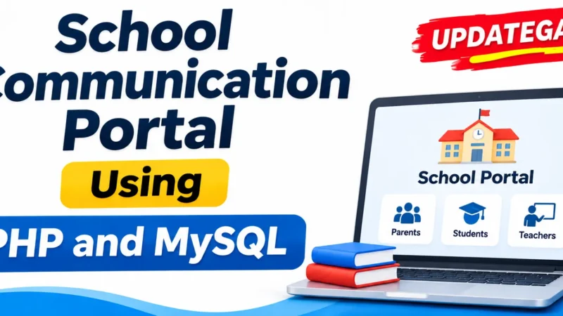 School Communication Portal Using PHP and MySQL