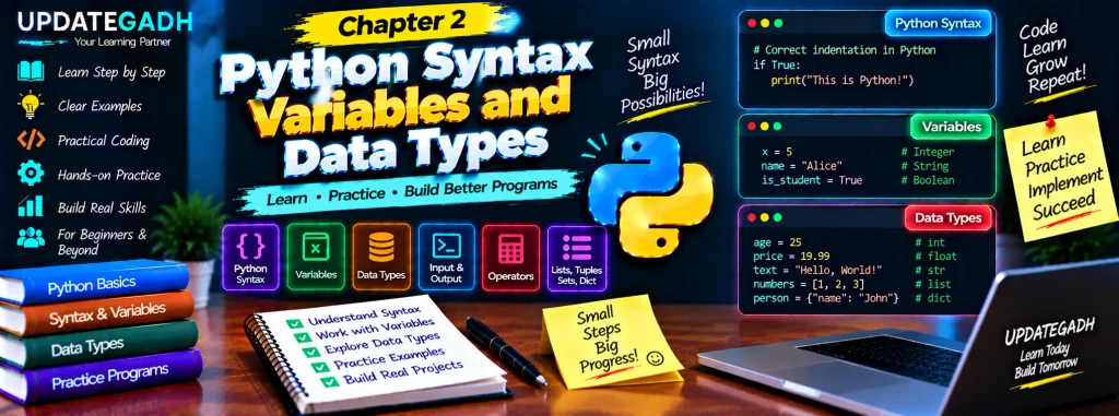 Chapter 2:Python Syntax Variables and Data Types