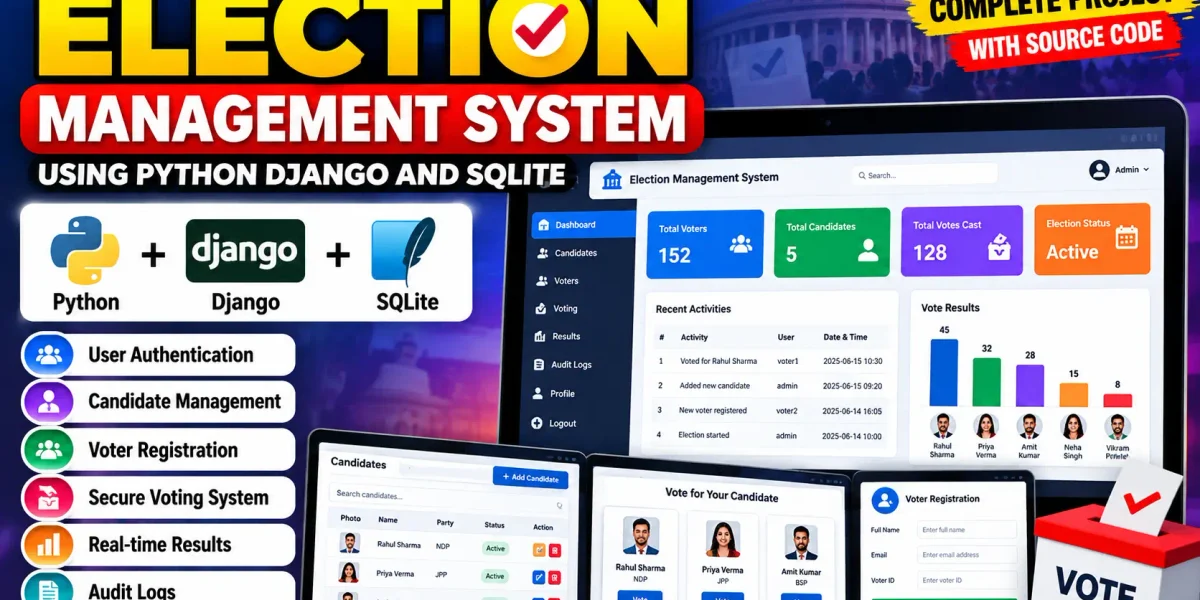 Election Management System Using Python Django and SQLite