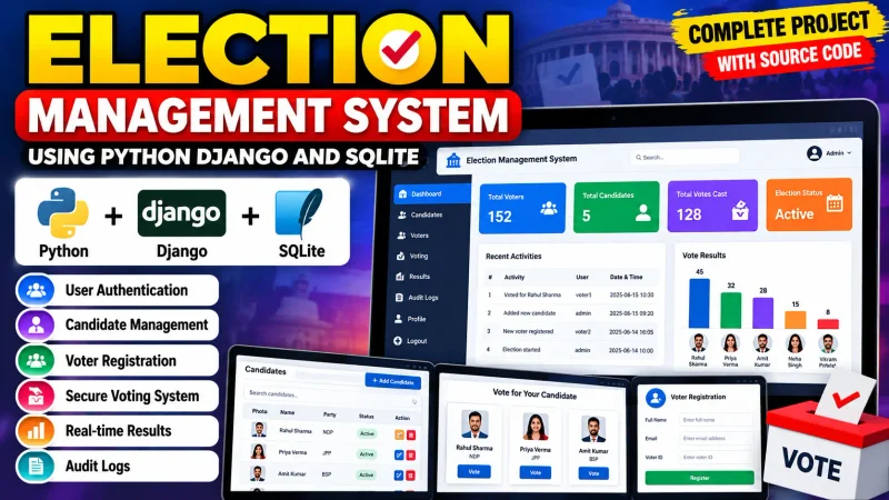 Election Management System Using Python Django and SQLite