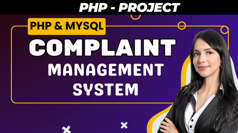 Complaint Management System in PHP and MySQL