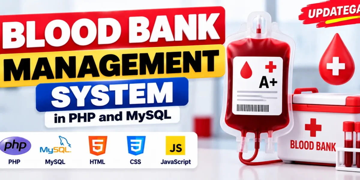 Blood Bank Management System in PHP and MySQL