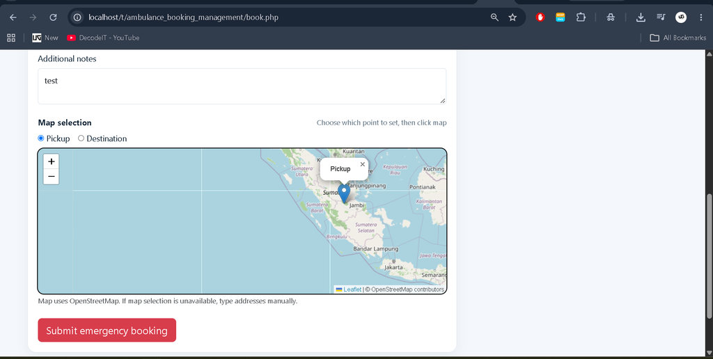 Ambulance Booking Management System Using PHP and MySQL