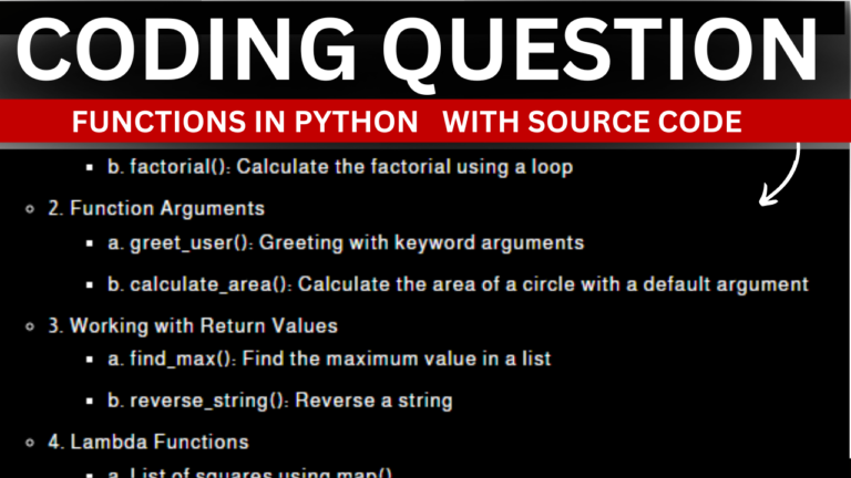 Coding Question Functions in Python
