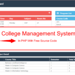 College Management System In PHP With Free Source Code